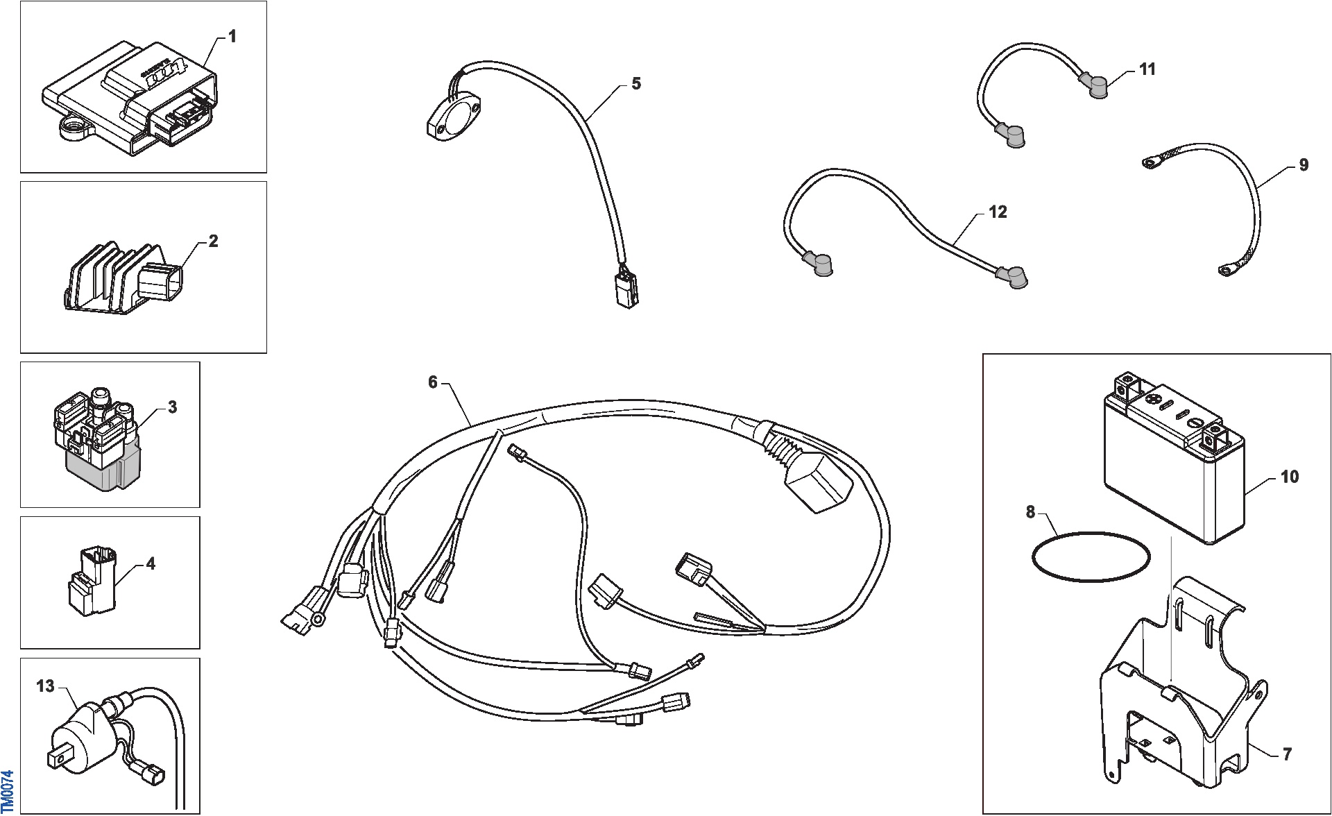 Pièces d'origine pour TM RACING 250 250 2T 250 EN 2020 - Faisceau électrique