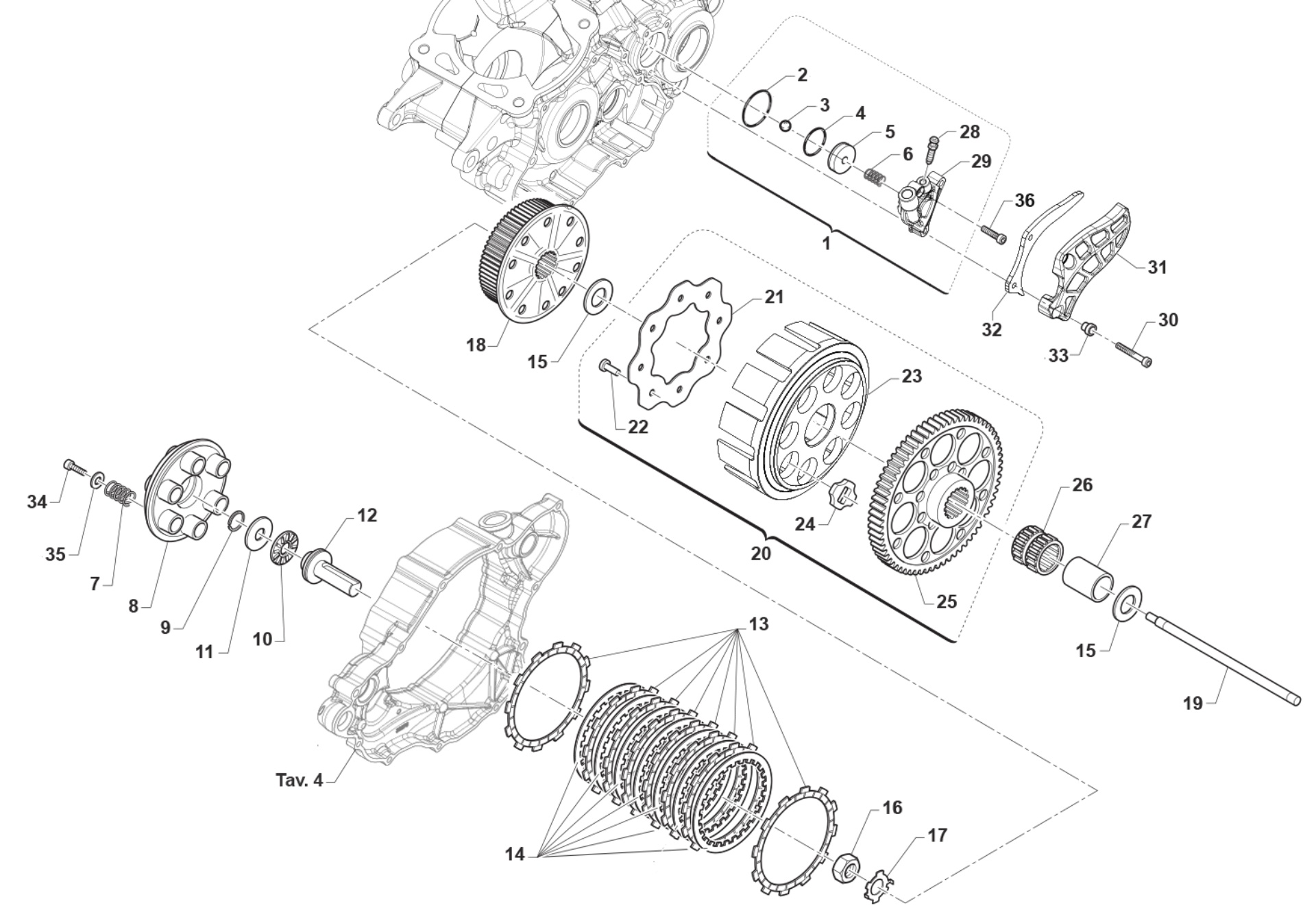 Pièces d'origine pour TM RACING 300 300 2T 300 SMX 2020 - Embrayage