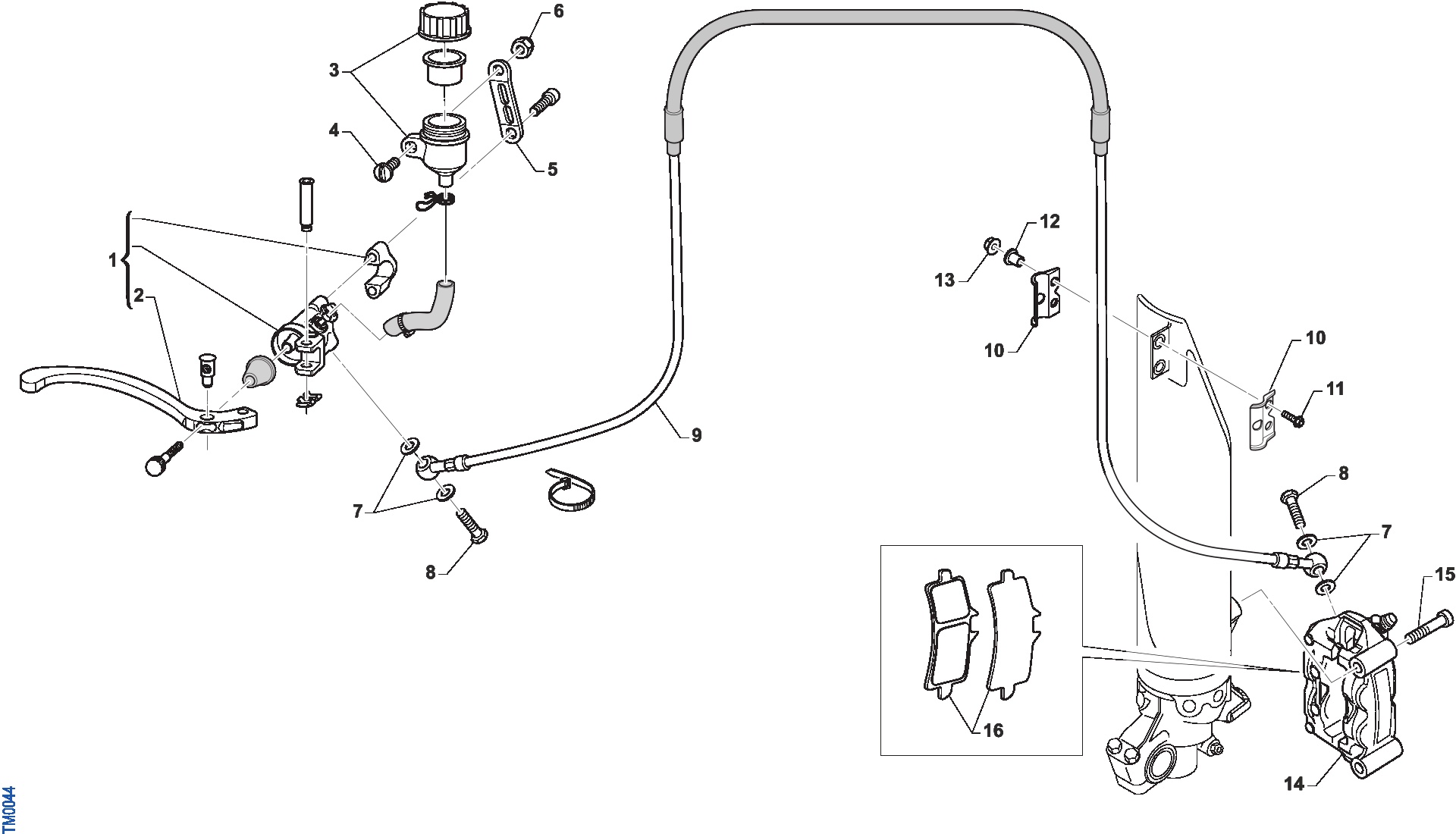 Pièces d'origine pour TM RACING 250 250 4T 250 Fi SMX 2020 - Frein avant