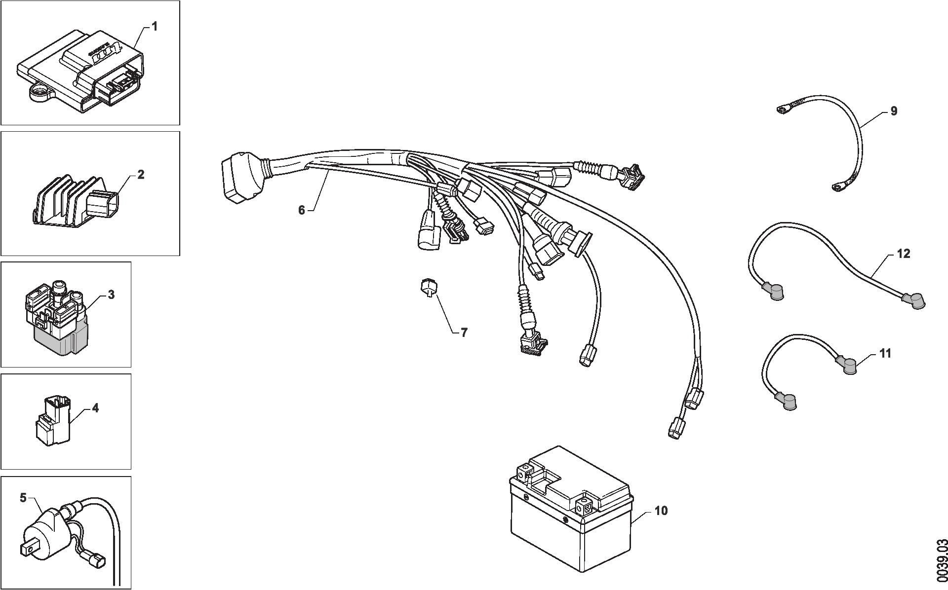 Pièces d'origine pour TM RACING 450 450 4T 450Fi FT 2020 - Faisceau électrique