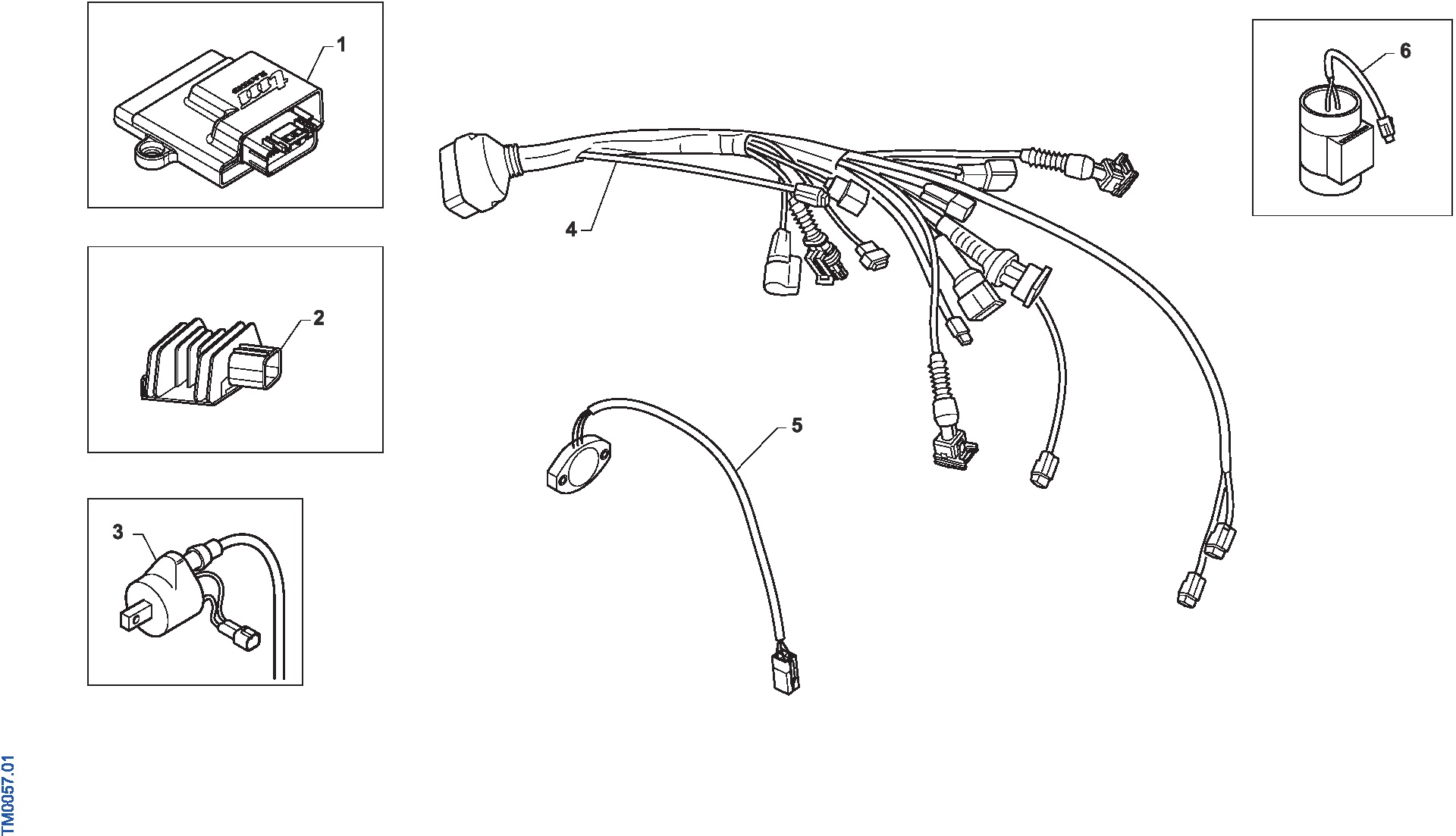 Pièces d'origine pour TM RACING 450 450 4T 450 Fi SMX 2020 - Faisceau KS
