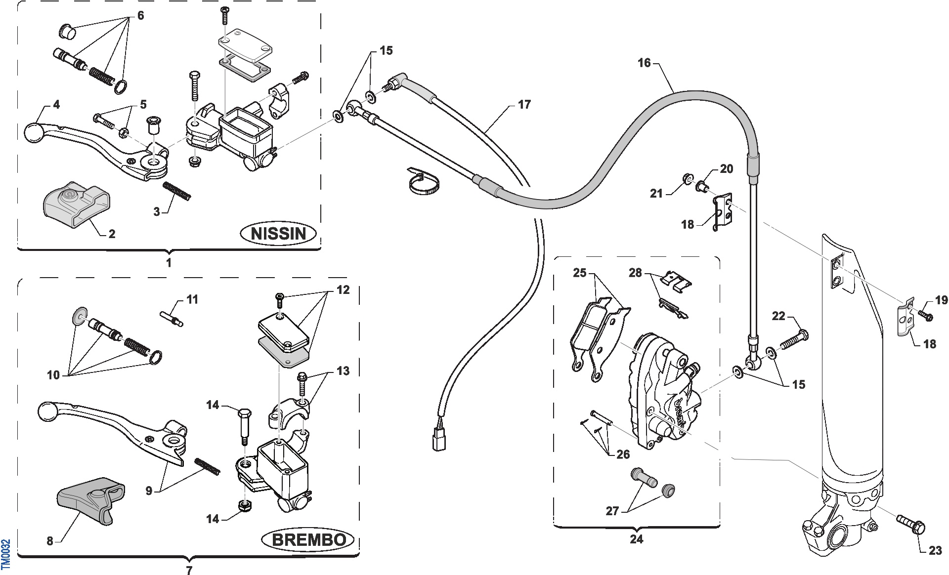 Pièces d'origine pour TM RACING 144 144 2T 144 EN 2019 - Frein avant