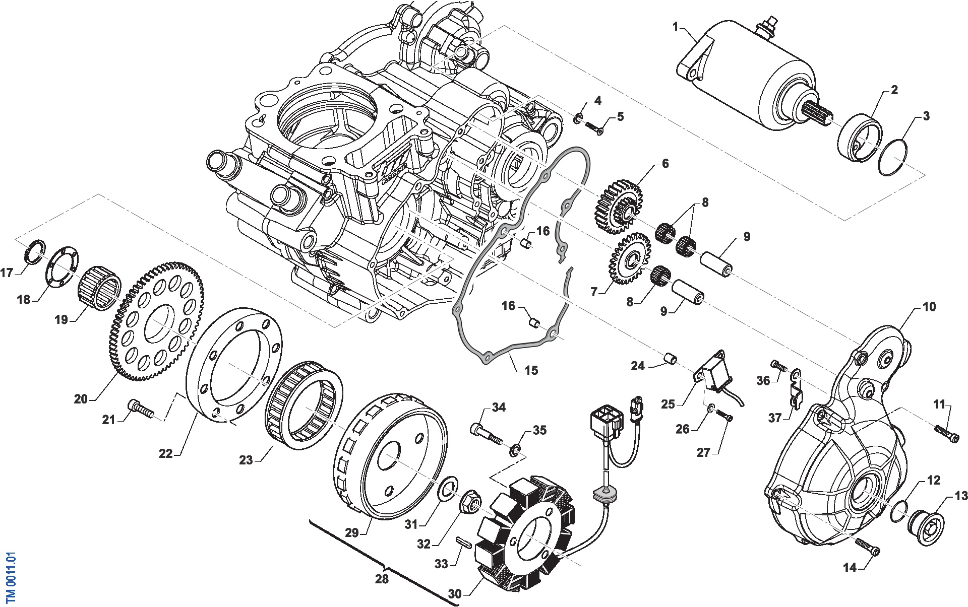 Pièces d'origine pour TM RACING 250 250 4T 250 Fi EN TWIN 2019 - Système d'allumage ES