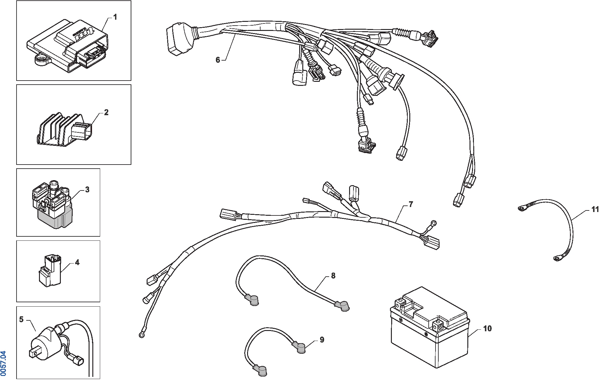 Pièces d'origine pour TM RACING 450 450 4T 450 Fi SMX 2019 - Faisceau électrique ES