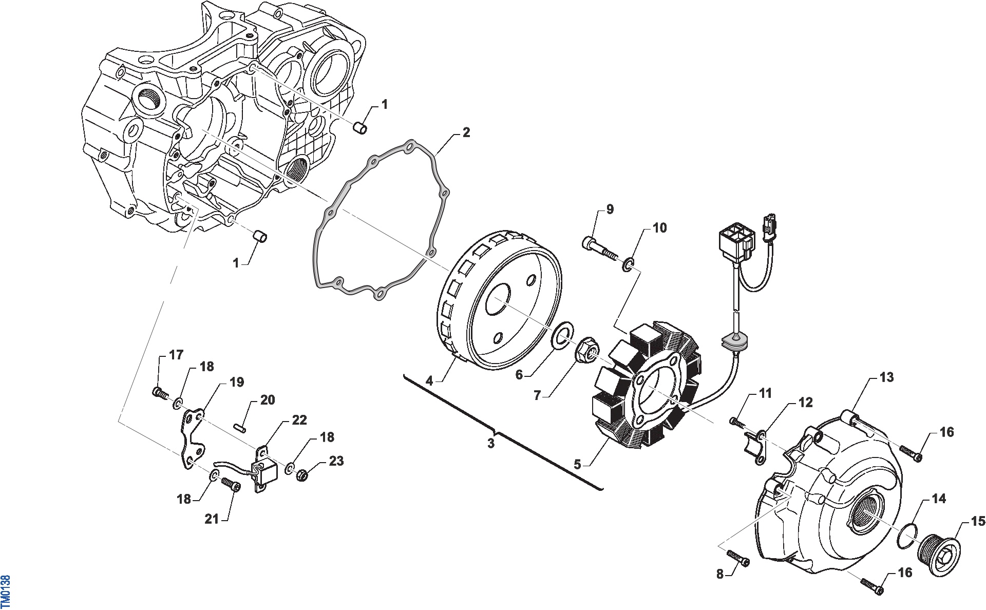Pièces d'origine pour TM RACING 530 530 4T 530 Fi SMX 2019 - Système d'allumage KS