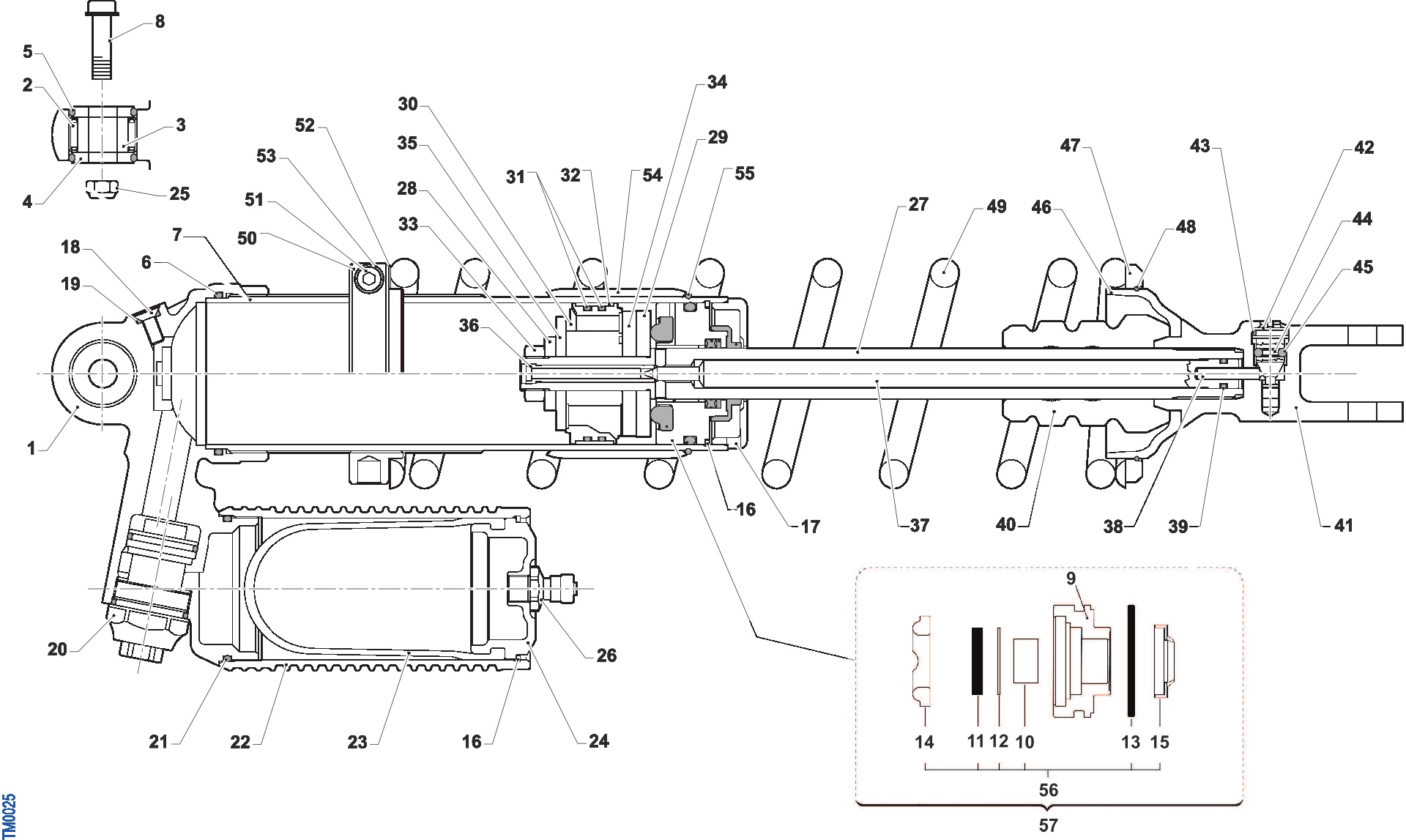 Pièces d'origine pour TM RACING 85 85 2T 85 EN 2018 - Amortisseur TM2015