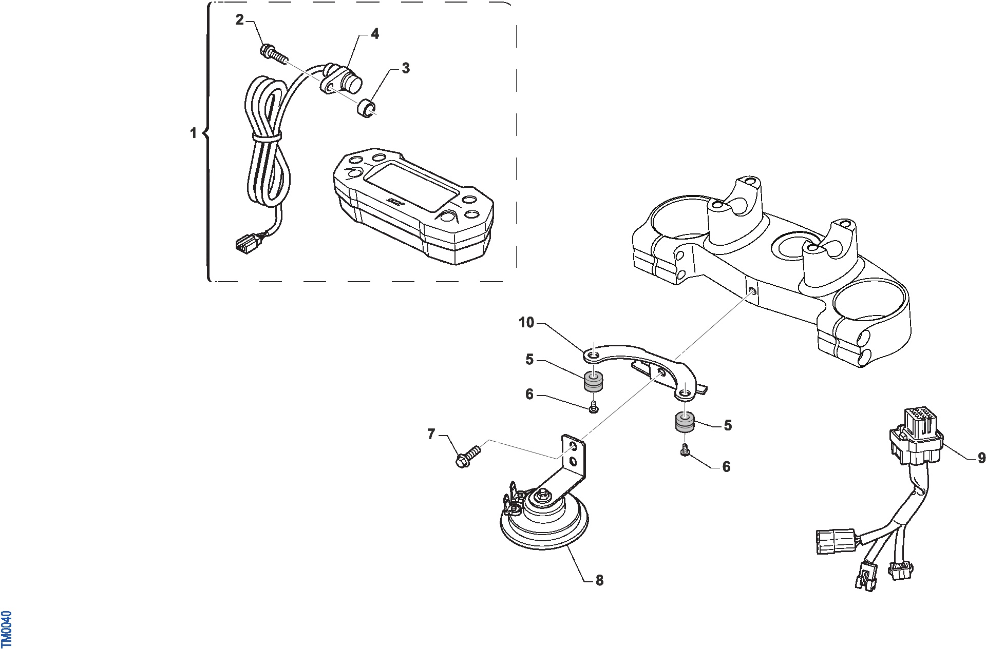 Pièces d'origine pour TM RACING 300 300 2T 300 EN 2018 - Compteur kilométrique