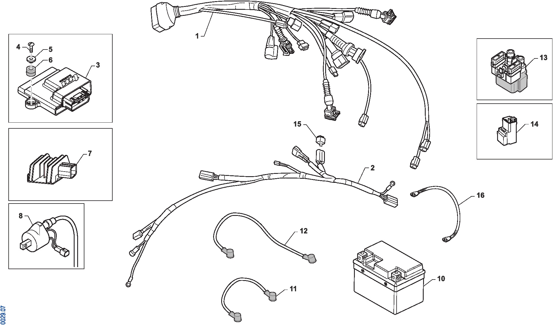Pièces d'origine pour TM RACING 250 250 4T 250 Fi SMX 2018 - Faisceau électrique ES