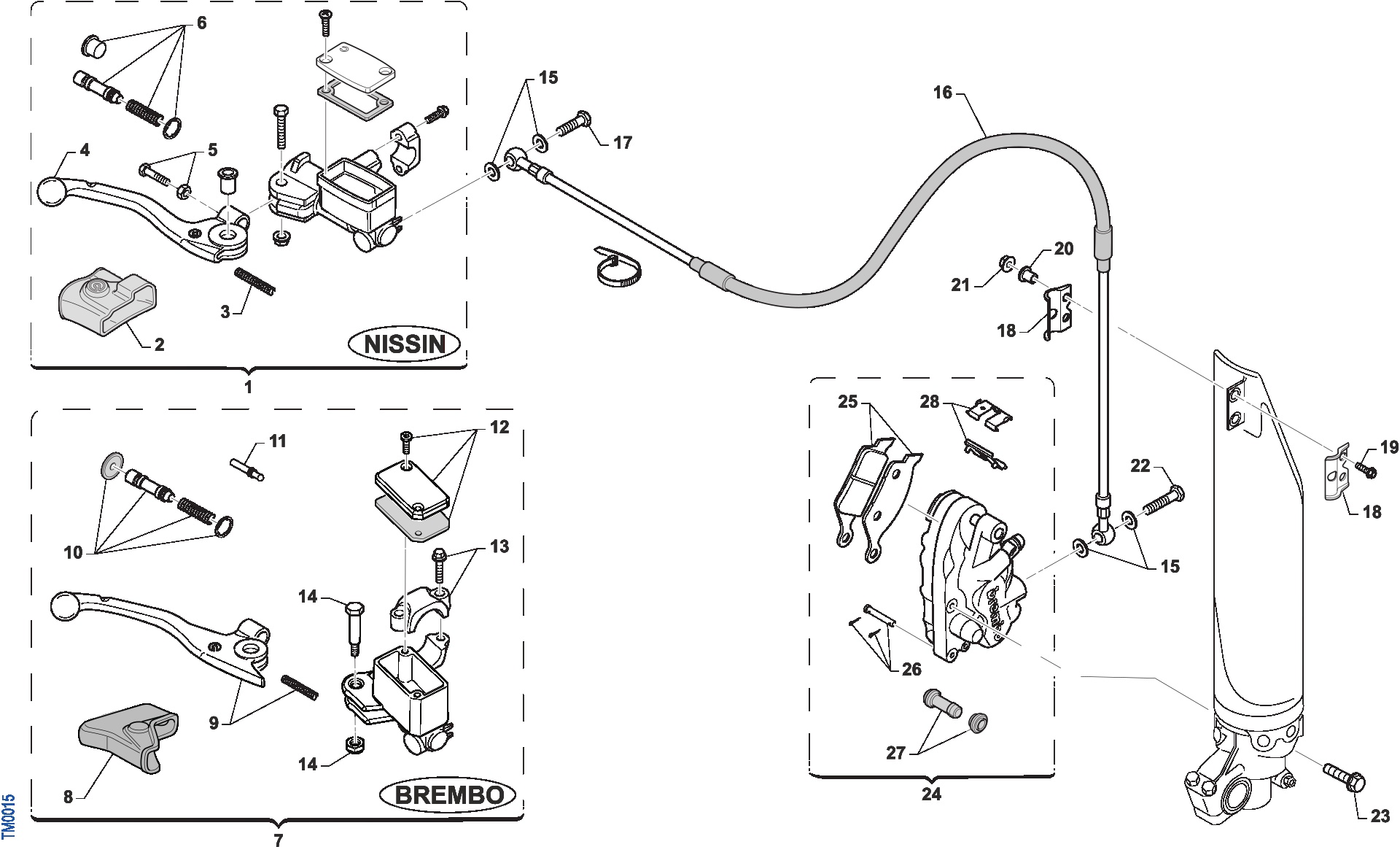 Pièces d'origine pour TM RACING 530 530 4T 530 Fi MX 2018 - Frein avant