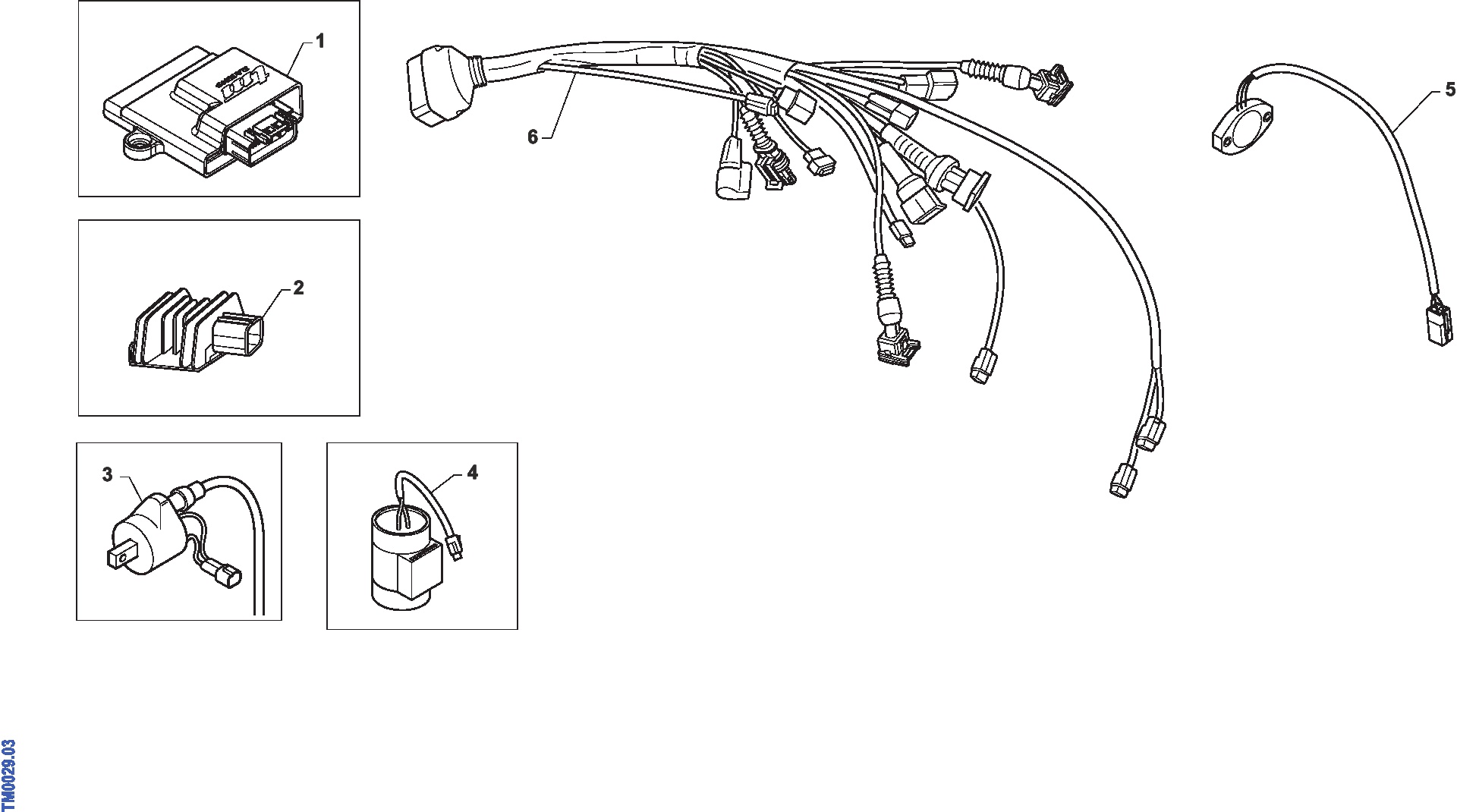 Pièces d'origine pour TM RACING 530 530 4T 530 Fi MX 2018 - Faisceau électrique KS