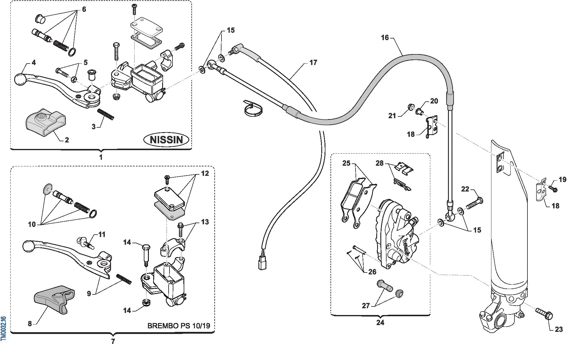 Pièces d'origine pour TM RACING 300 300 2T 300 EN 2017 - Frein avant