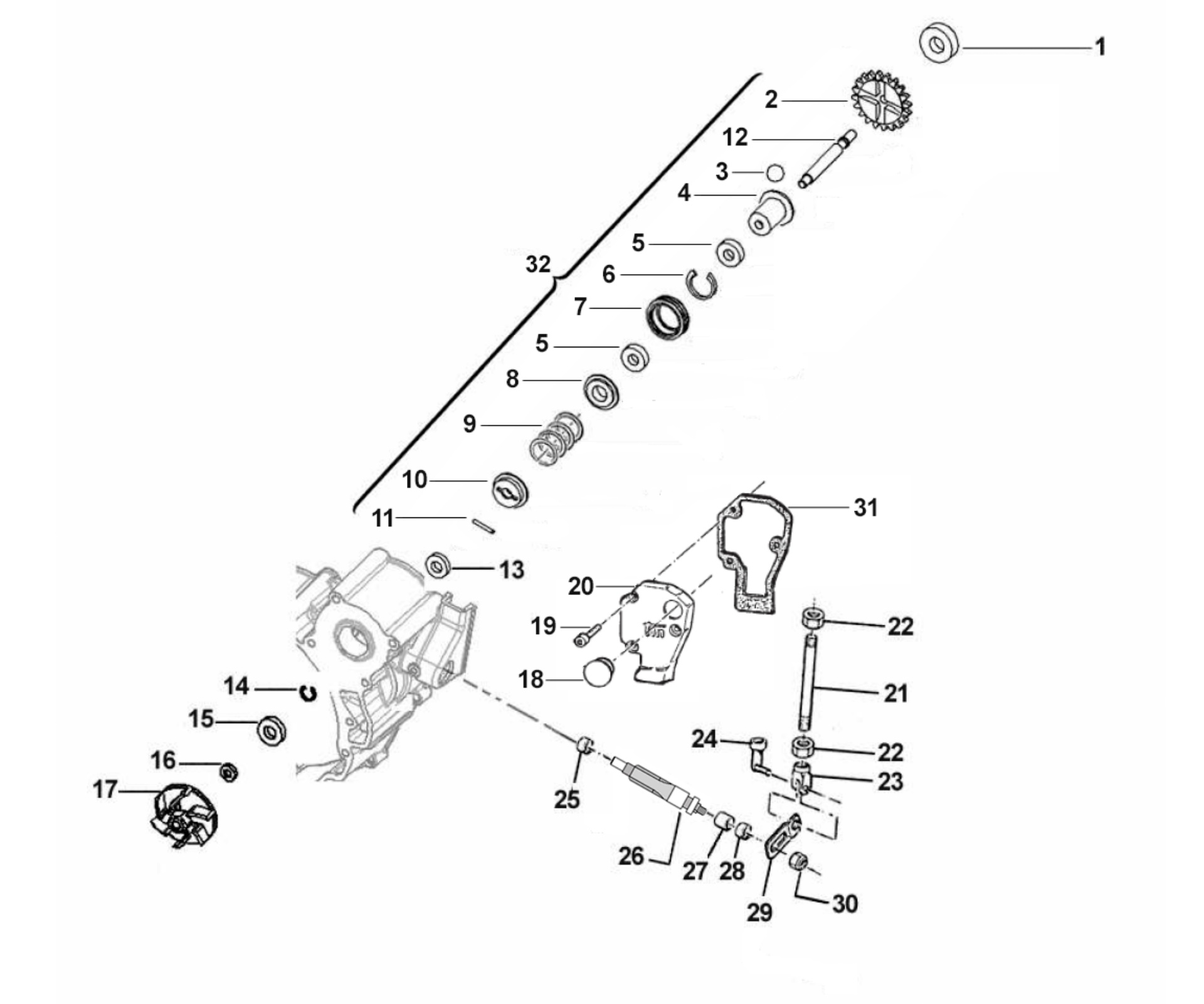 Pièces d'origine pour TM RACING 85 85 2T 85 MX 2016 - Embrayage centrifuge