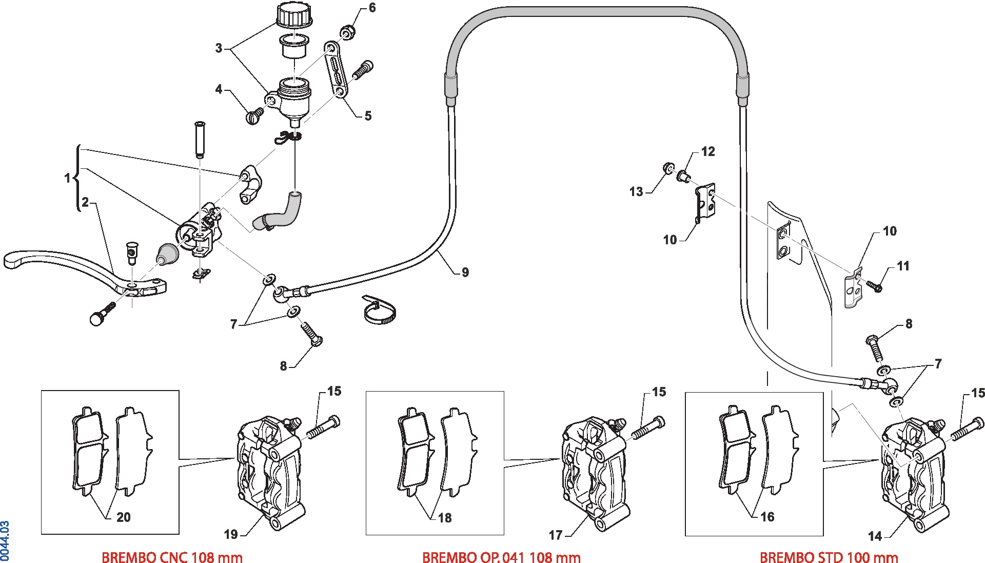 Pièces d'origine pour TM RACING 450 450 4T 450 Fi SMX 2016 - Frein avant