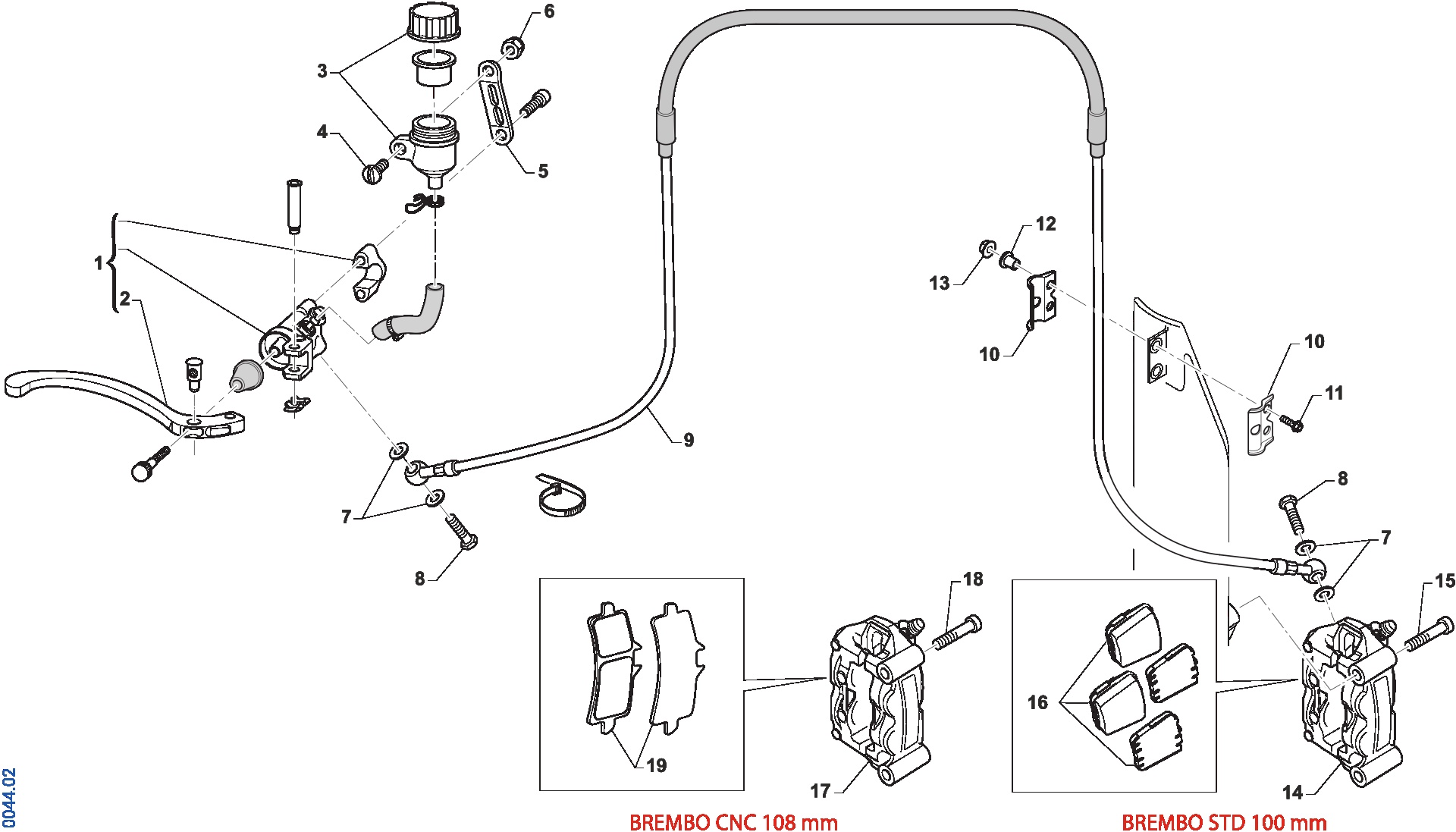 Pièces d'origine pour TM RACING 450 450 4T 450 Fi SMX 2015 - Frein avant