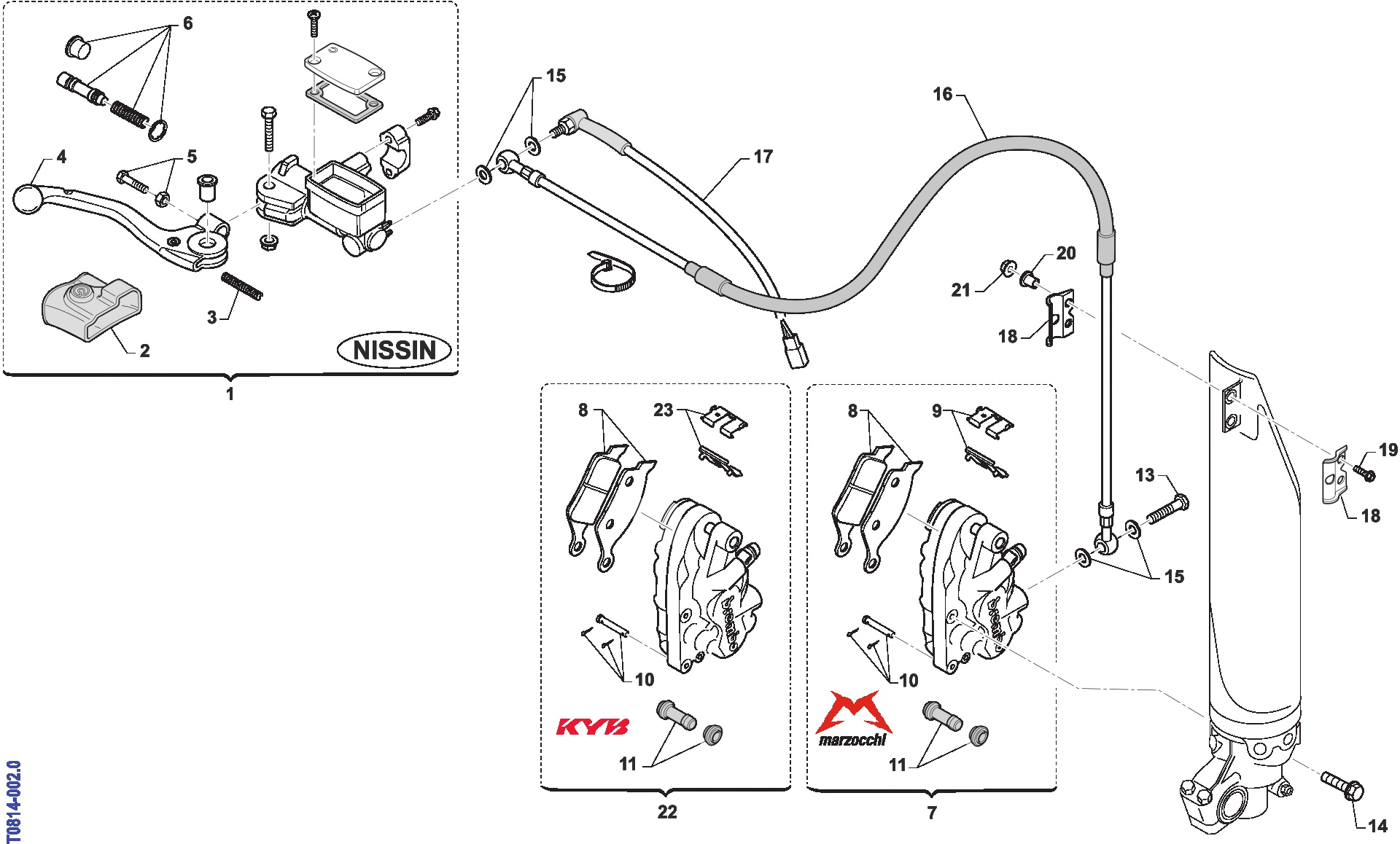 Pièces d'origine pour TM RACING 300 300 2T 300 EN 2013 - Frein avant