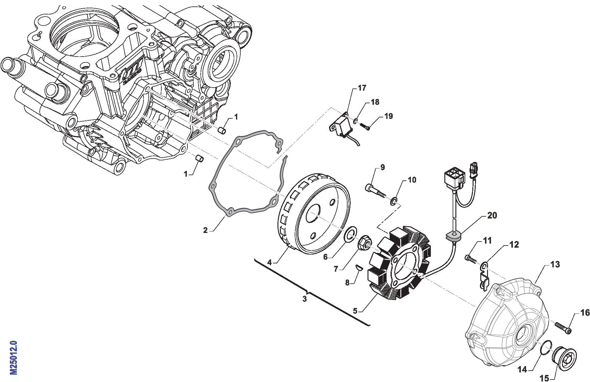 Pièces d'origine pour TM RACING 250 250 4T 250 Fi MX 2011 - Allumage KS