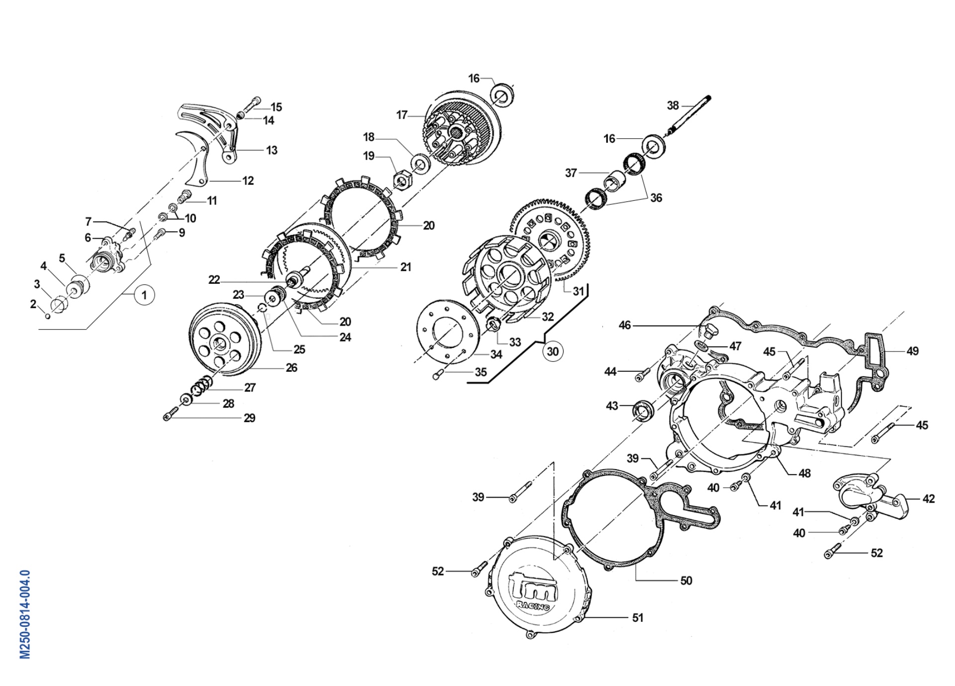Pièces d'origine pour TM RACING 300 300 2T 300 EN 2010 - Embrayage