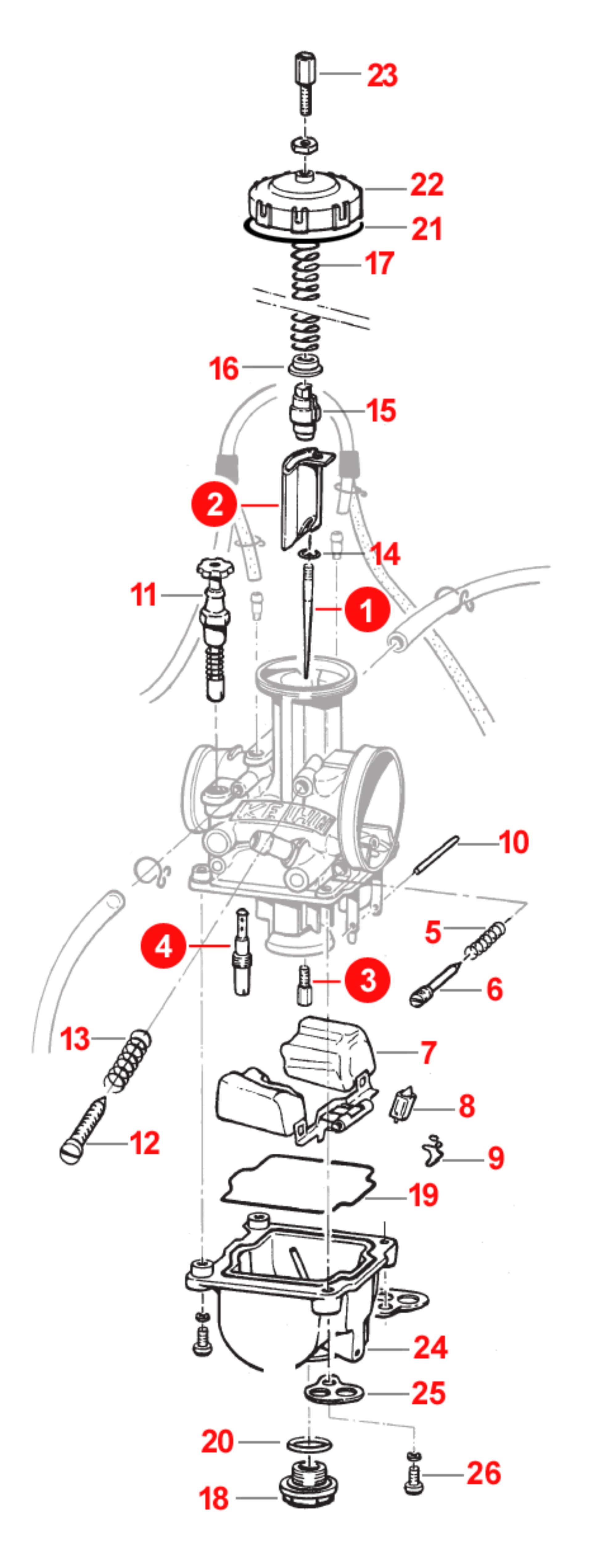 Pièces d'origine pour TM RACING 300 300 2T 300 EN 2010 - Carburateur KEIHIN PWK 38