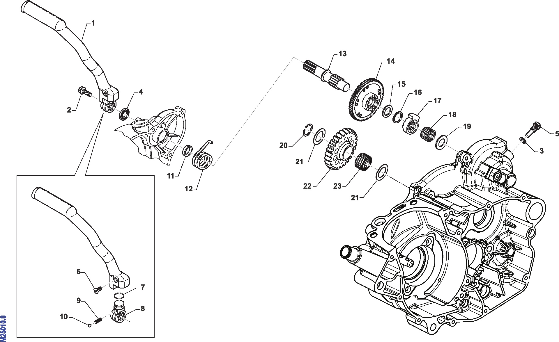 Pièces d'origine pour TM RACING 250 250 4T 250 Fi MX 2010 - Moteur et transmission