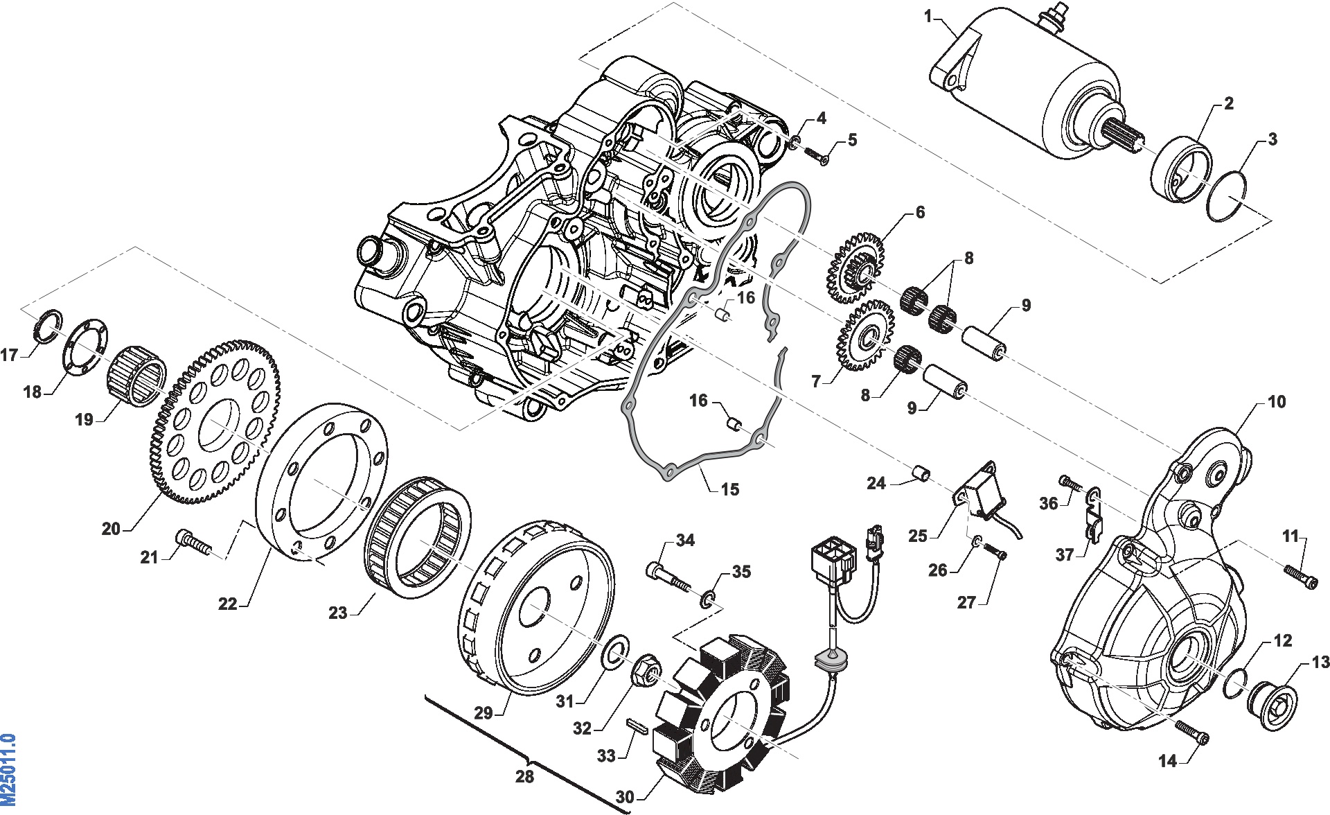 Pièces d'origine pour TM RACING 250 250 4T 250 Fi MX 2010 - Allumage moteur