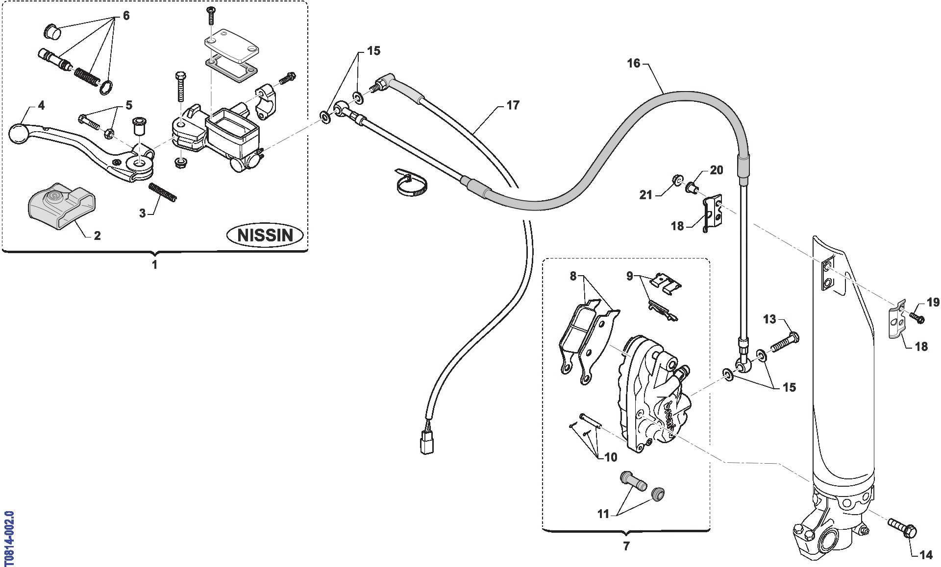 Pièces d'origine pour TM RACING 300 300 2T 300 EN 2008 - Frein avant