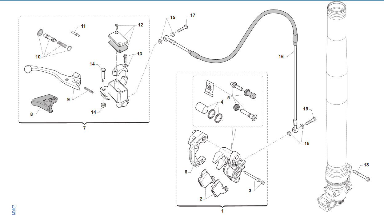 Pièces d'origine pour TM RACING 85 85 2T 85 SMX JUNIOR 2026 - Frein avant