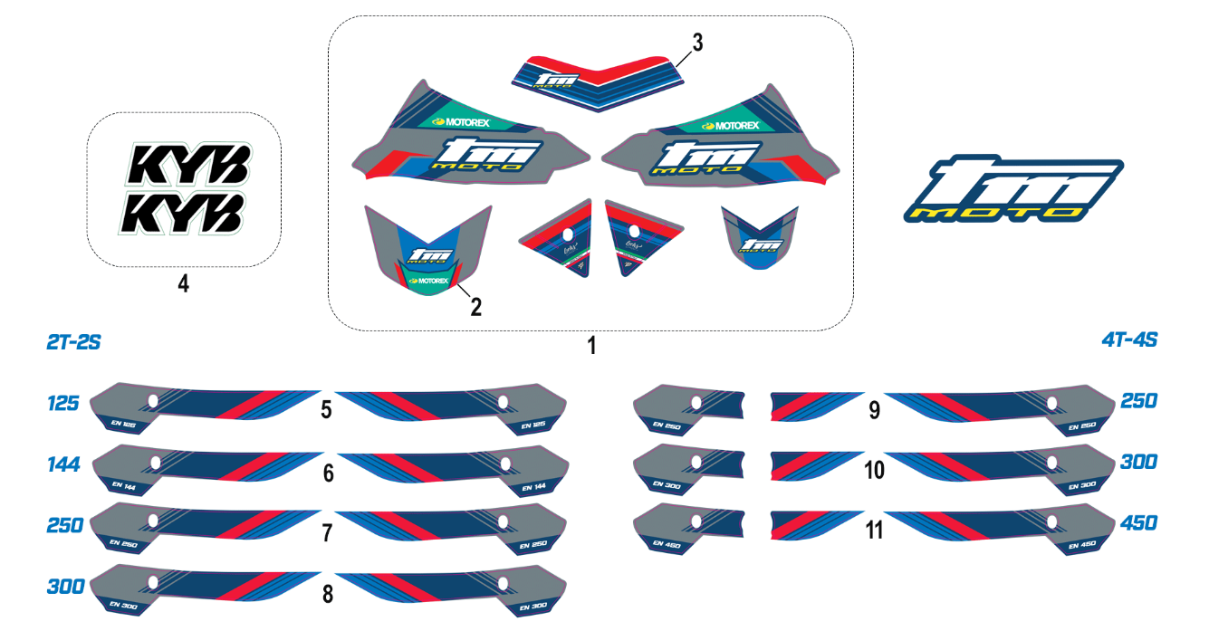 Pièces d'origine pour TM RACING 144 144 2T 144 EN 2026 - Autocollants et adhésifs