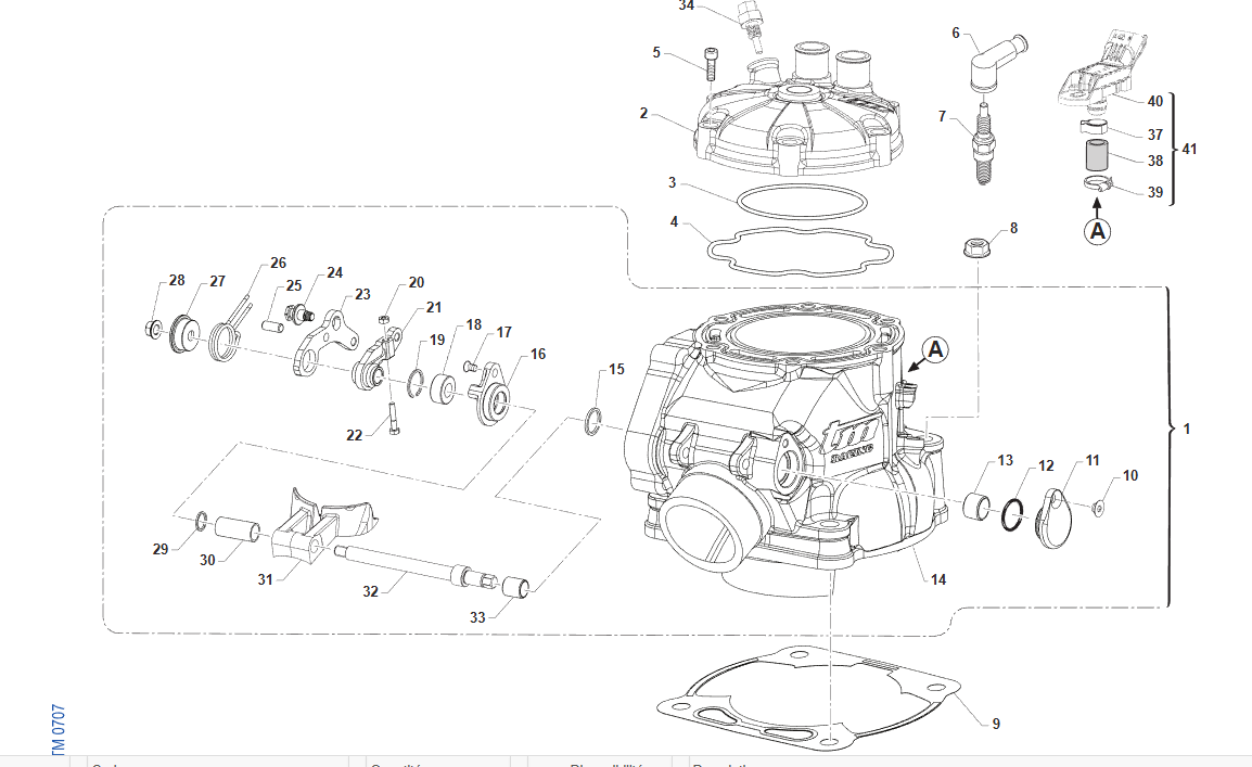 Pièces d'origine pour TM RACING 300 300 2T 300 FI EN 2026 - Cylindre moteur