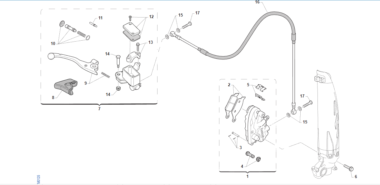 Pièces d'origine pour TM RACING 300 300 2T 300 MX 2026 - Frein avant