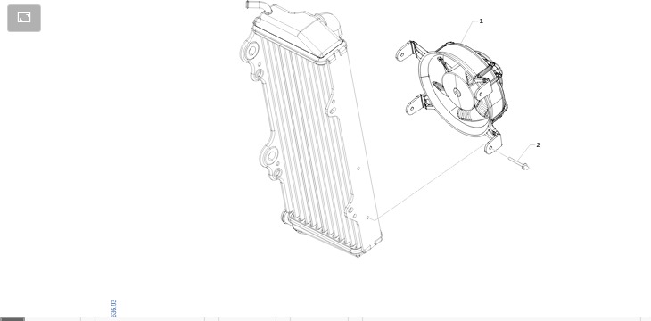 Pièces d'origine pour TM RACING 125 125 2T 125 Fi MX ES 2025 - Ventilateur de radiateur électrique