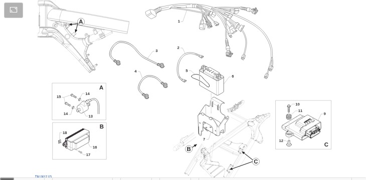 Pièces d'origine pour TM RACING 125 125 2T 125 Fi MX ES 2025 - Système d'échappement
