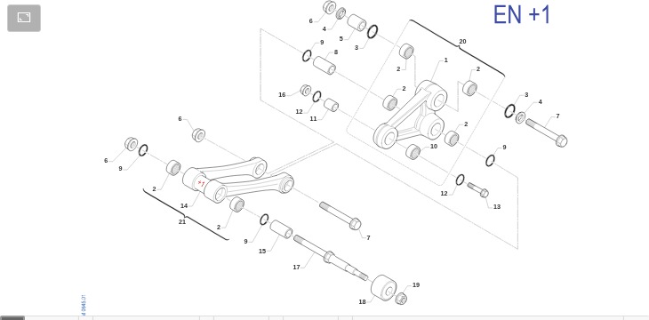 Pièces d'origine pour TM RACING 144 144 2T 144 EN 2025 - Liaisons moteur et transmission