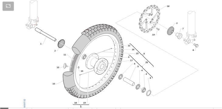 Pièces d'origine pour TM RACING 250 250 2T 250 MX 2025 - Roue avant