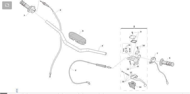 Pièces d'origine pour TM RACING 85 85 2T 85 MX JUNIOR 2024 - Guidon et commandes
