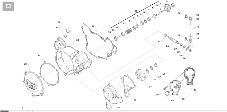 Pièces d'origine pour TM RACING 85 85 2T 85 MX JUNIOR 2024 - Couvercles pompe à eau et embrayage
