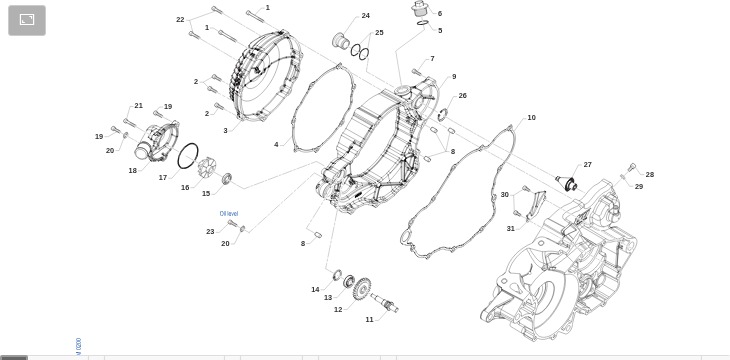 Pièces d'origine pour TM RACING 300 300 2T 300 SMX 2025 - Couvercle d'embrayage