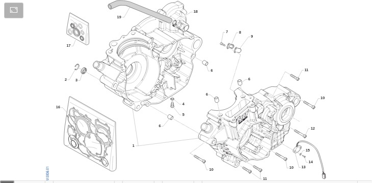 Pièces d'origine pour TM RACING 250 250 4T 250 Fi MX 2025 - Carter d'embrayage