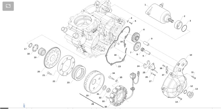 Pièces d'origine pour TM RACING 250 250 4T 250 Fi MX 2025 - Allumage ES (4 pôles)