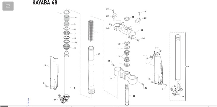 Pièces d'origine pour TM RACING 250 250 4T 250 Fi SMK 2025 - Fourche avant