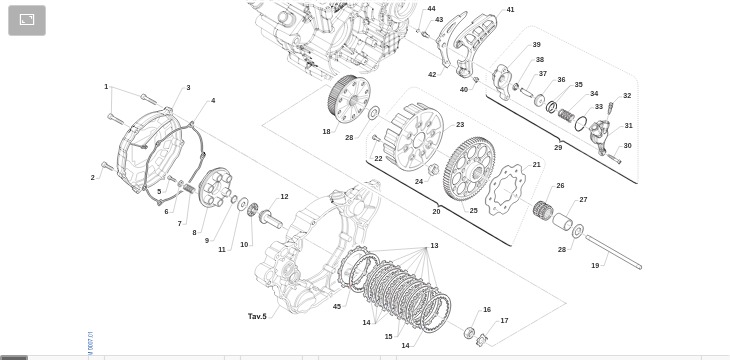 Pièces d'origine pour TM RACING 250 250 4T 250 Fi SMK 2025 - Embrayage