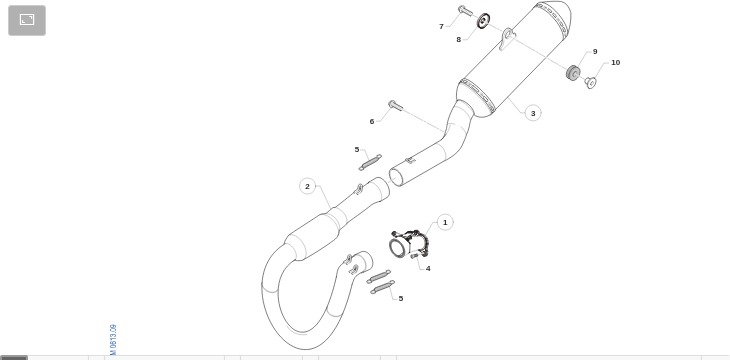 Pièces d'origine pour TM RACING 300 300 4T 300 Fi EN 2025 - Échappement
