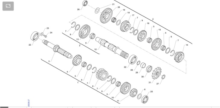 Pièces d'origine pour TM RACING 300 300 4T 300 Fi EN 2025 - Boîte de vitesses