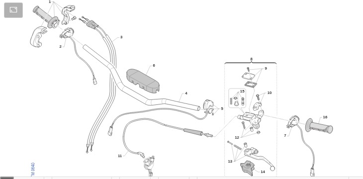 Pièces d'origine pour TM RACING 300 300 4T 300 Fi MX 2025 - Guidon et commandes