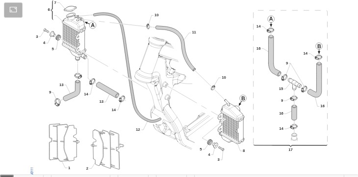 Pièces d'origine pour TM RACING 85 85 2T 85 MX JUNIOR 2023 - Radiateurs