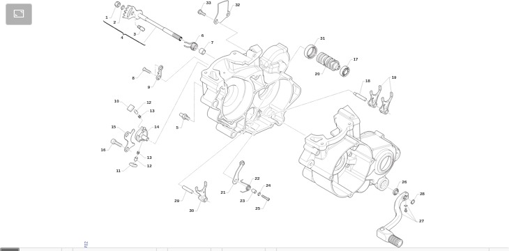 Pièces d'origine pour TM RACING 85 85 2T 85 MX JUNIOR 2023 - Mécanisme de changement de vitesse
