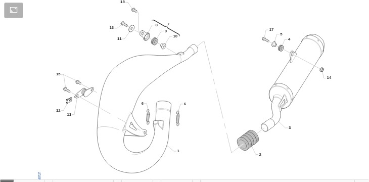 Pièces d'origine pour TM RACING 85 85 2T 85 SMX JUNIOR 2023 - Système d'échappement