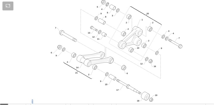 Pièces d'origine pour TM RACING 85 85 2T 85 MX SENIOR 2021 - Liaisons