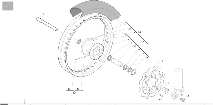 Pièces d'origine pour TM RACING 100 100 2T 100 SMX JUNIOR 2021 - Roue avant SMX