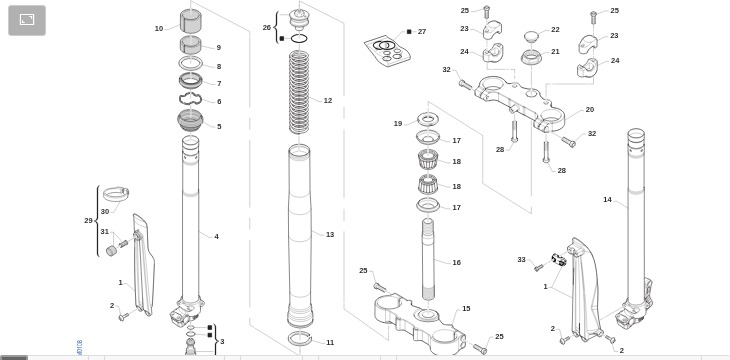 Pièces d'origine pour TM RACING 112 112 2T 112 MX-J 2021 - Suspension avant