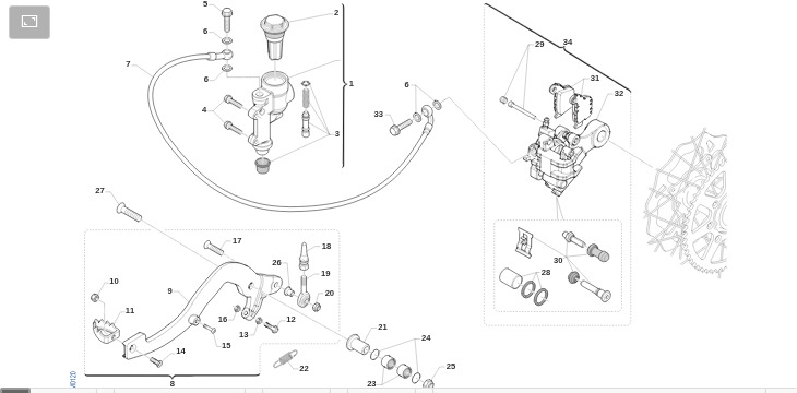 Pièces d'origine pour TM RACING 112 112 2T 112 MX-J 2021 - Frein arrière